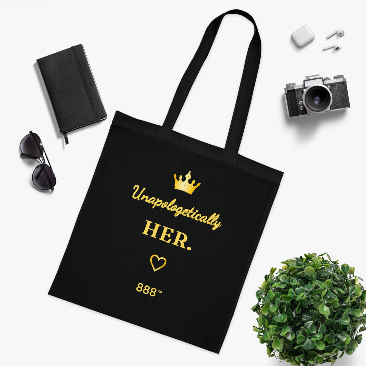 AFTS888 Women’s Cotton Tote Bag — Unapologetically Her, Inspirational Women’s Motivational Tote