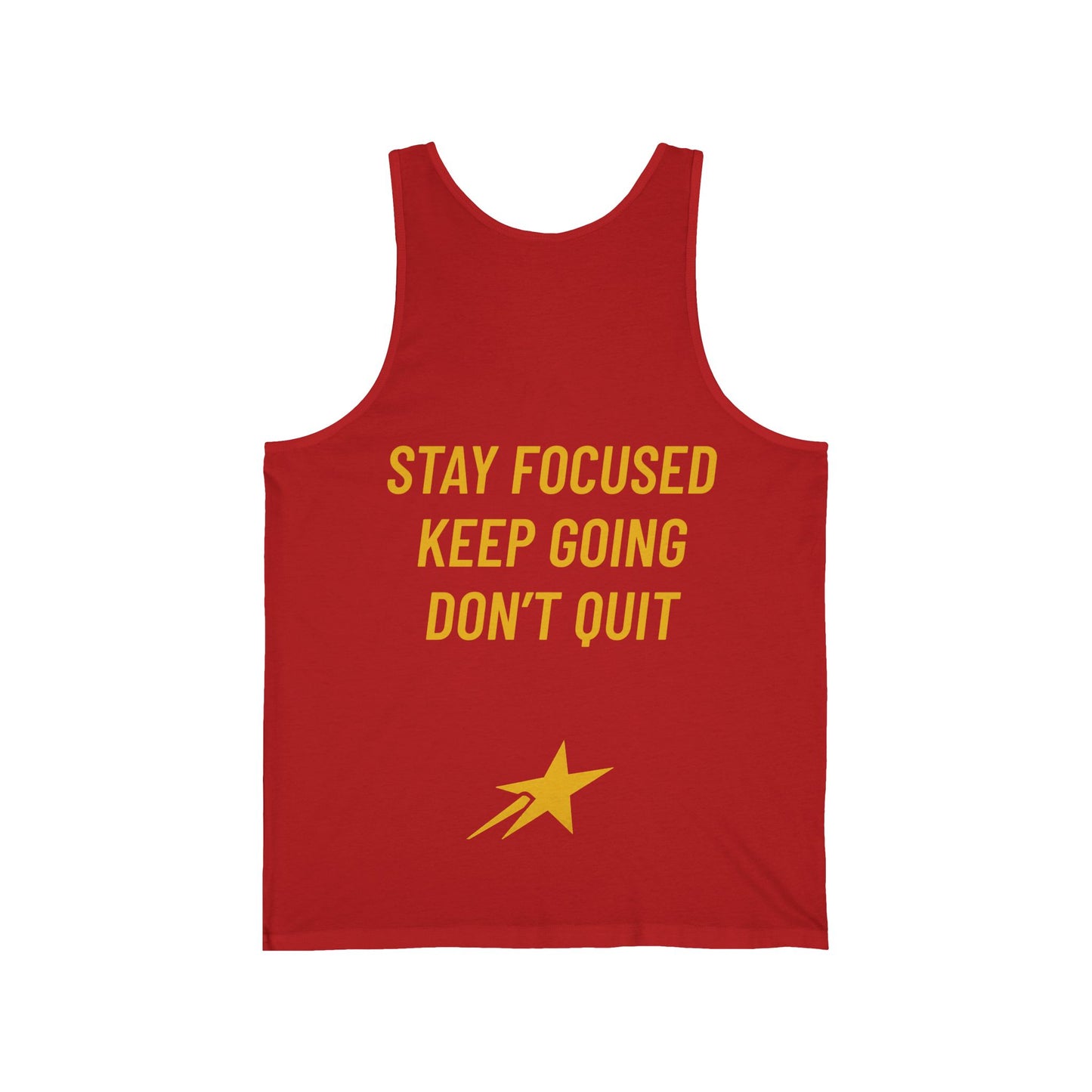 Aim For The Stars Men Red Edition Tank — Inspirational “Stay focused” Workout Athletic Tank