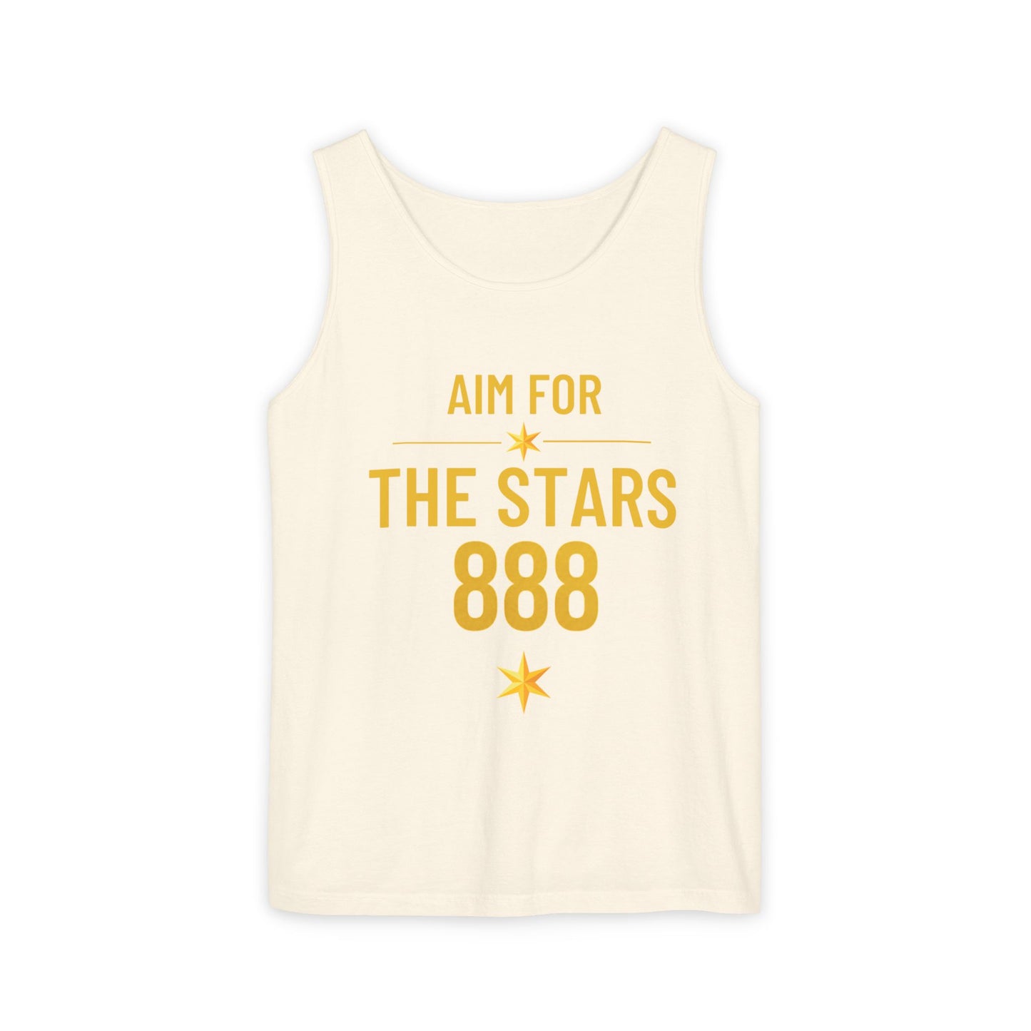 Aim For The Stars 888 Women Cream Edition Tank Top — Motivational Graphic “Push Yourself for Your Future Self”