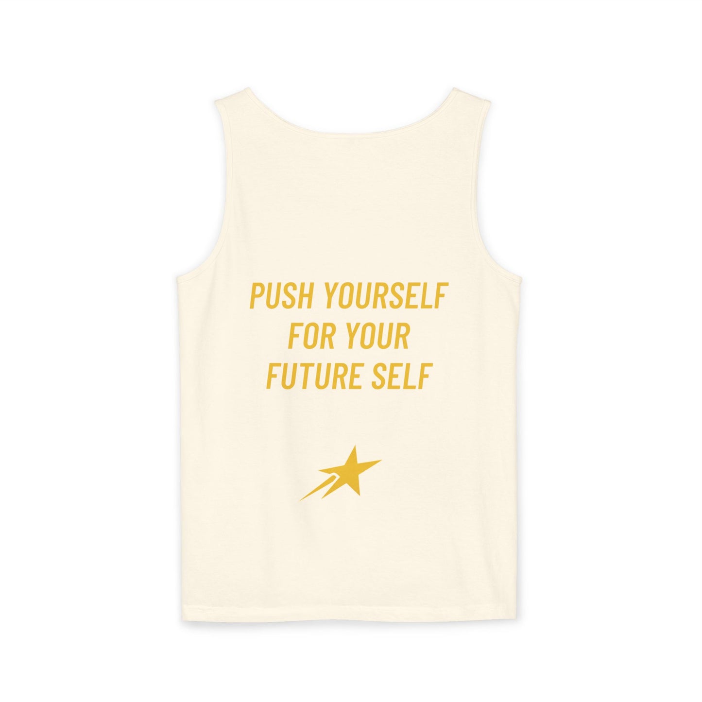 Aim For The Stars 888 Women Cream Edition Tank Top — Motivational Graphic “Push Yourself for Your Future Self”