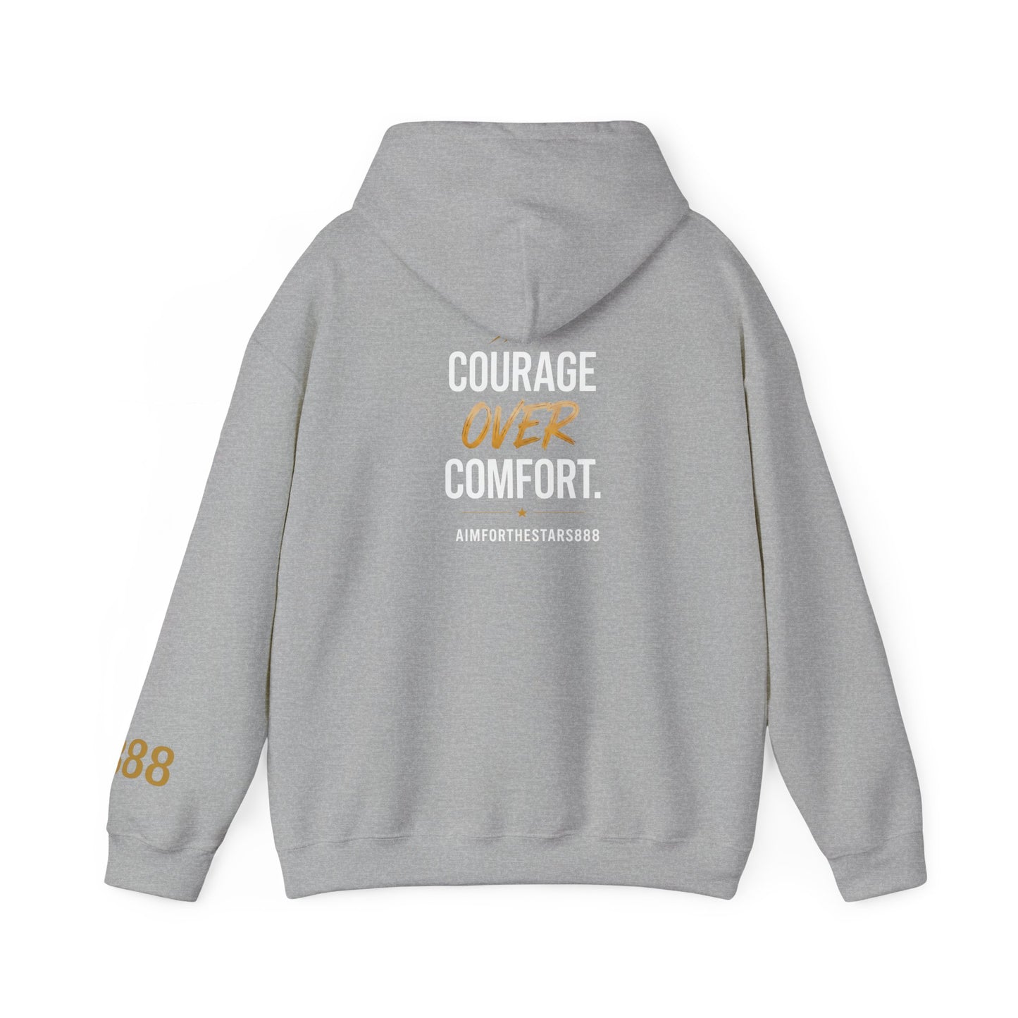 Courage Over Comfort Men's Heavyweight Graphic Hoodie