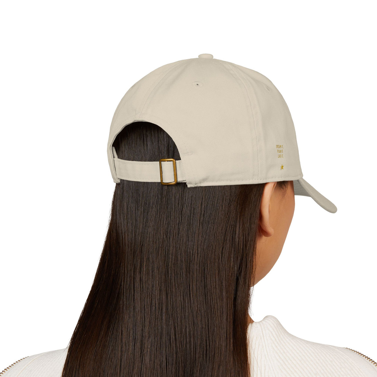 Embroidered Aim for the Stars Women’s Organic Baseball Cap - Dream It Plan It Live It  Motivational Cap
