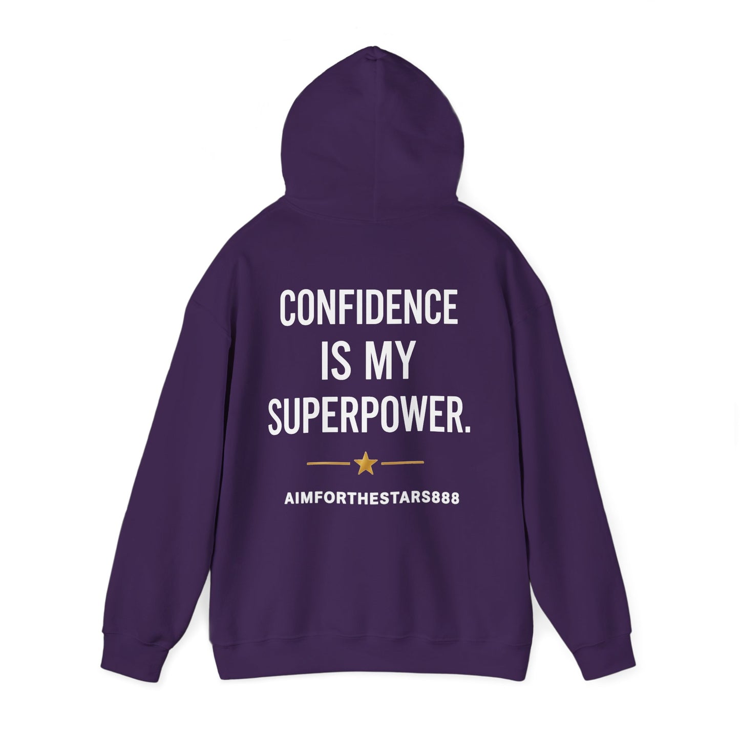 Confidence Is My Superpower Hoodie — AimForTheStars Motivational Star Hoodie