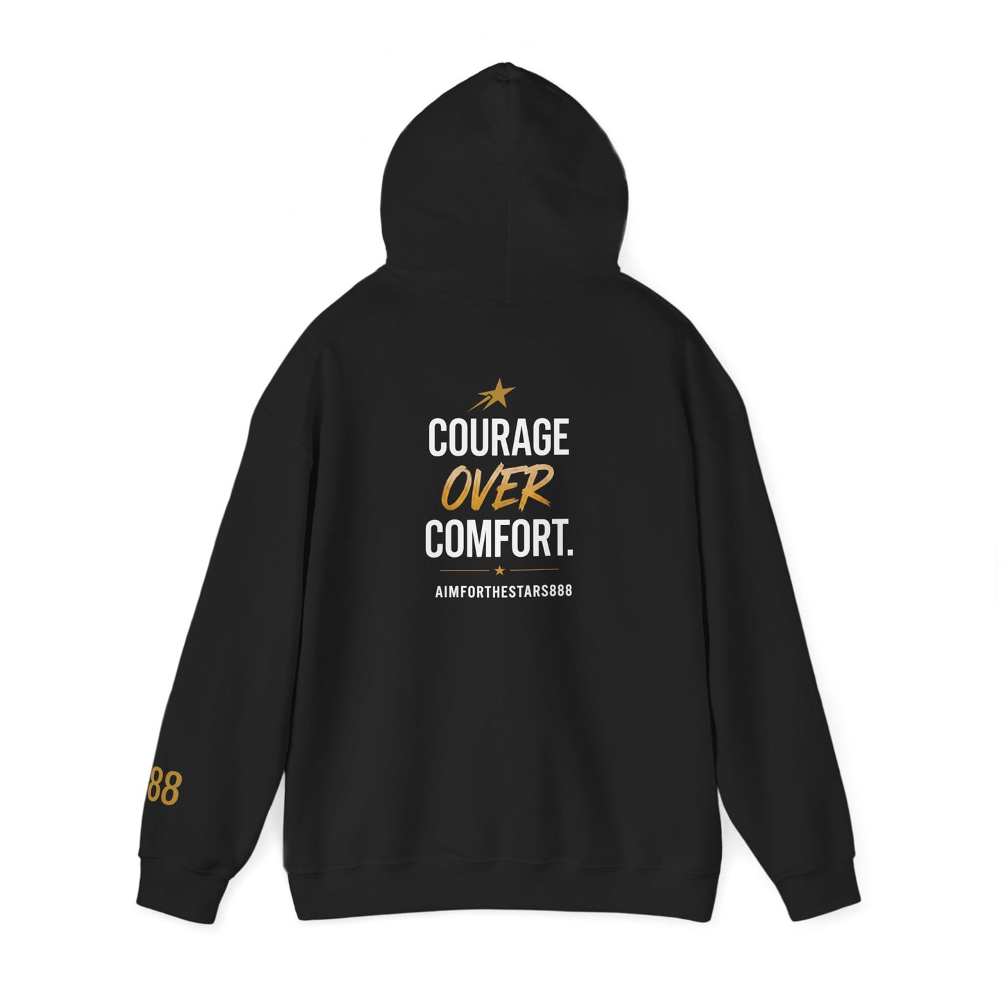 Courage Over Comfort Men's Heavyweight Graphic Hoodie