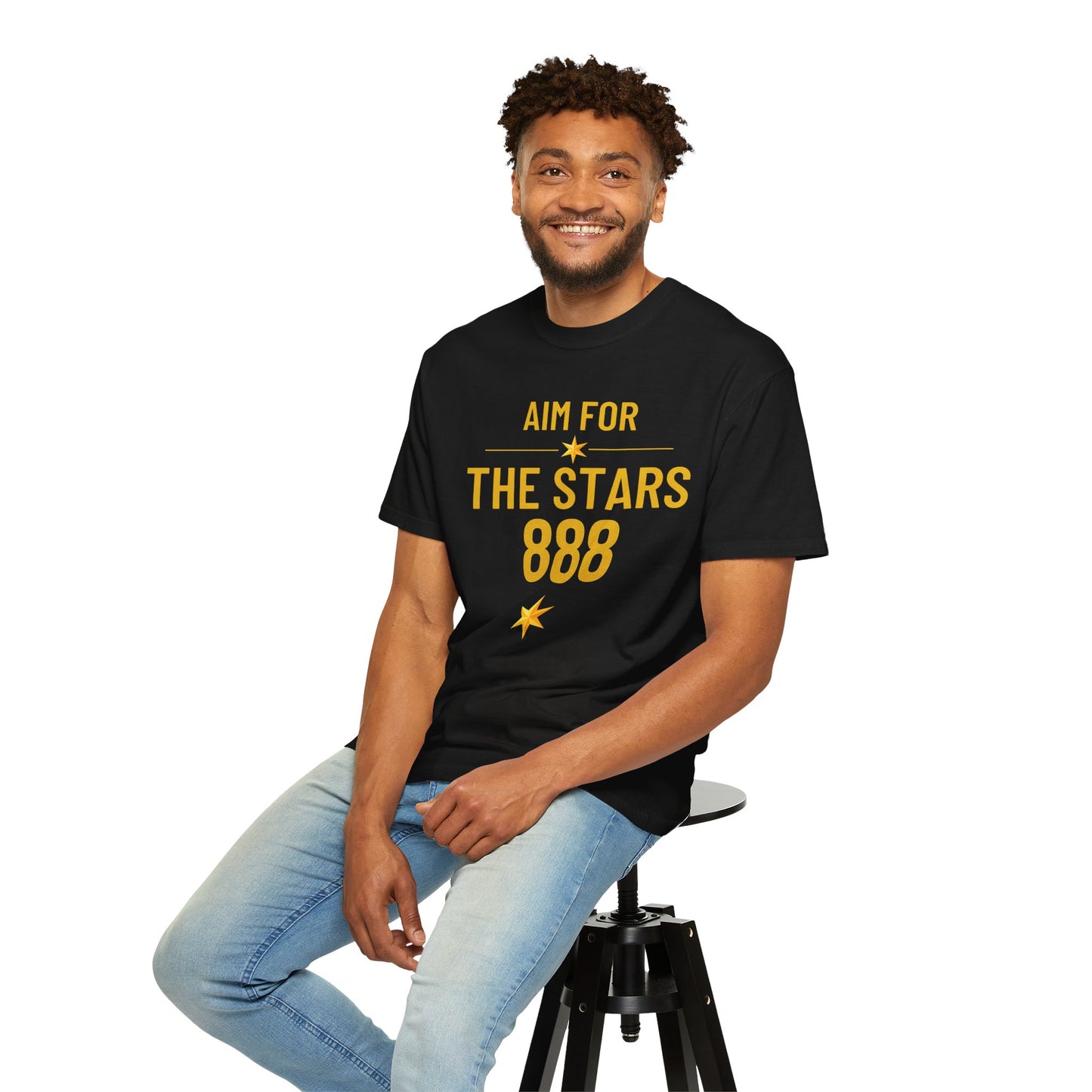 Aim For The Stars Men’s Black Edition T-Shirt — "Your Only Limit Is The Standard You Set"